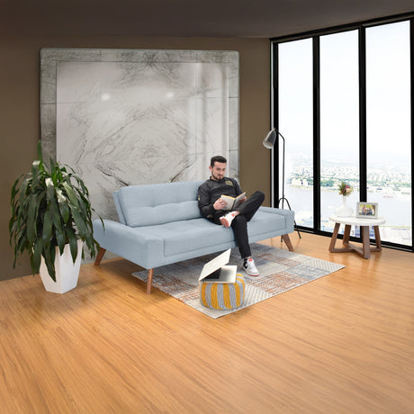 Sofá Cama Nazar Plata 200x83cm de Tres Puestos Reclinable - SOFAS Y POLTRONAS | Bylmo