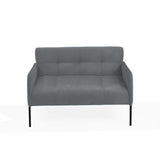 Sofá Marie Gris 116x76cm de Dos Puestos con Apoya Brazos Resistente a Rasguños - SOFAS Y POLTRONAS | Bylmo