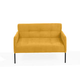 Sofá Marie Mostaza 116x76cm de Dos Puestos con Apoya Brazos Resistente a Rasguños - SOFAS Y POLTRONAS | Bylmo