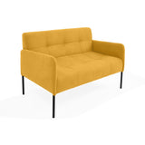 Sofá Marie Mostaza 116x76cm de Dos Puestos con Apoya Brazos Resistente a Rasguños - SOFAS Y POLTRONAS | Bylmo