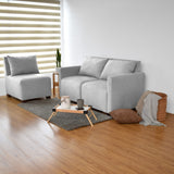 Poltrona Modular Alcala Plata 60x80cm de Un Puesto - SOFAS Y POLTRONAS | Bylmo