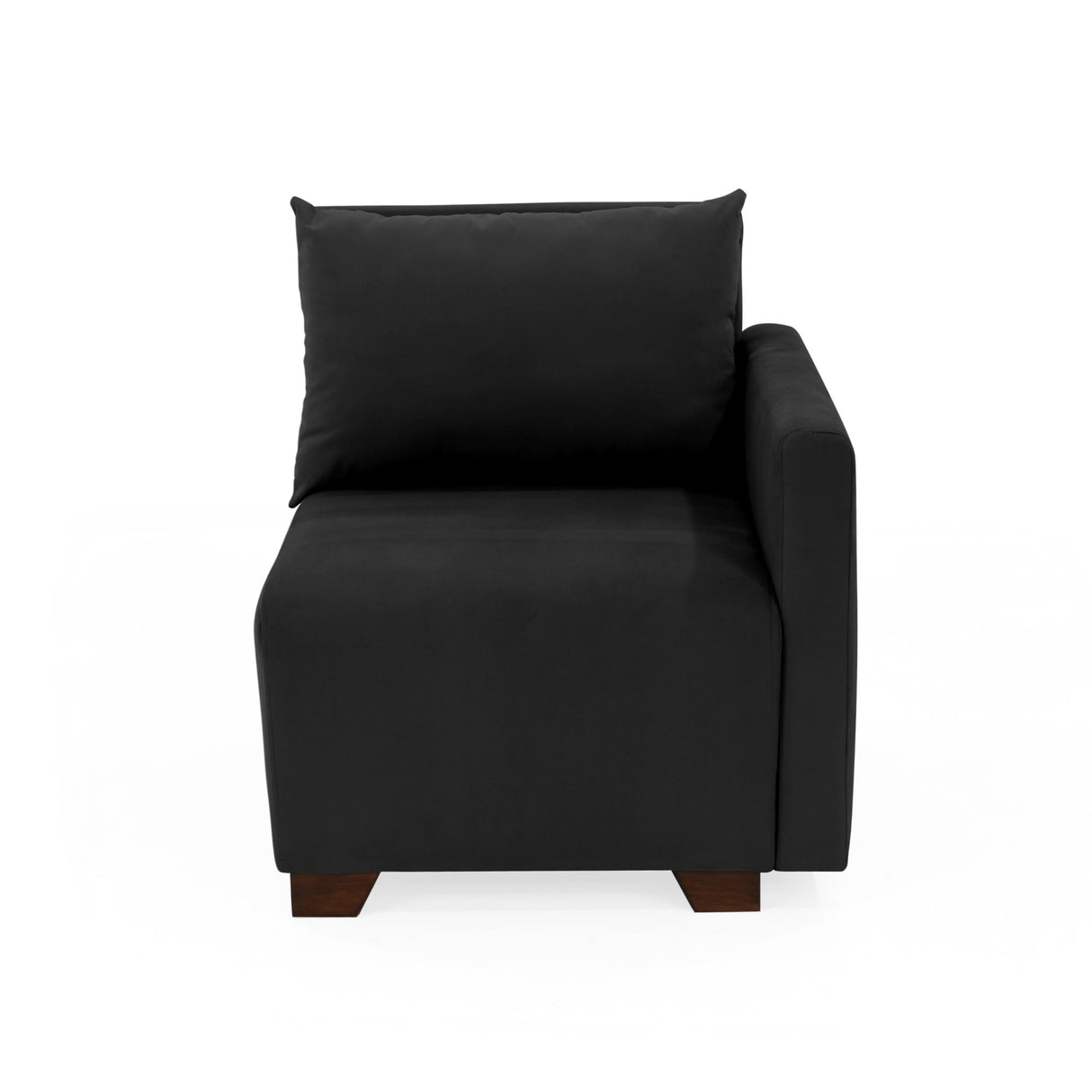 Poltrona Modular Alcala Negro 70x80cm de Un Puesto con Apoya Brazos Izquierdo y Resistente a Rasguños - SOFAS Y POLTRONAS | Bylmo