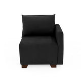 Poltrona Modular Alcala Negro 70x80cm de Un Puesto con Apoya Brazos Izquierdo y Resistente a Rasguños - SOFAS Y POLTRONAS | Bylmo