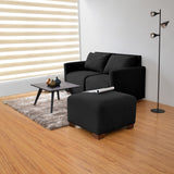 Poltrona Modular Alcala Negro 70x80cm de Un Puesto con Apoya Brazos Izquierdo y Resistente a Rasguños - SOFAS Y POLTRONAS | Bylmo