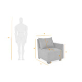 Poltrona Modular Alcala Negro 70x80cm de Un Puesto con Apoya Brazos Izquierdo y Resistente a Rasguños - SOFAS Y POLTRONAS | Bylmo