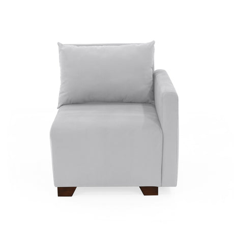 Poltrona Modular Alcala Plata 70x80cm de Un Puesto con Apoya Brazos Izquierdo - SOFAS Y POLTRONAS | Bylmo