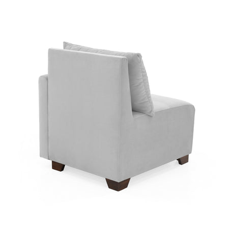 Poltrona Modular Alcala Plata 70x80cm de Un Puesto con Apoya Brazos Izquierdo - SOFAS Y POLTRONAS | Bylmo