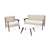 Sala Segovia Taupe y Wengue 116x76cm de Tres Puestos Resistente a Rasguños con Apoya Brazos y Mesa de Centro - SOFAS Y POLTRONAS | Bylmo