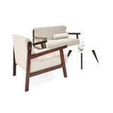 Sala Segovia Taupe y Wengue 116x76cm de Tres Puestos Resistente a Rasguños con Apoya Brazos y Mesa de Centro - SOFAS Y POLTRONAS | Bylmo