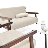 Sala Segovia Taupe y Wengue 116x76cm de Tres Puestos Resistente a Rasguños con Apoya Brazos y Mesa de Centro - SOFAS Y POLTRONAS | Bylmo