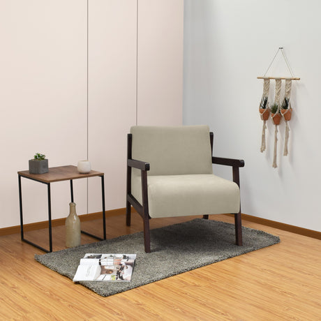 Poltrona Segovia Taupe 66x76cm de Un Puesto con Apoya Brazos - SOFAS Y POLTRONAS | Bylmo