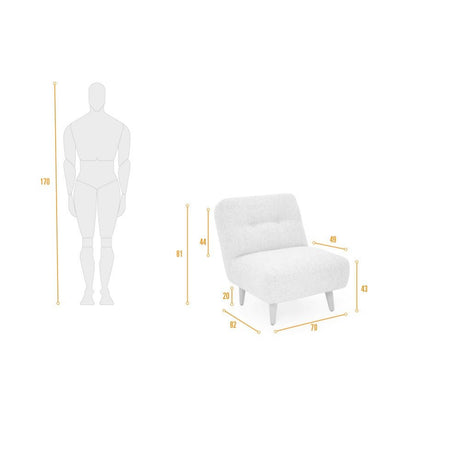 Poltrona Baltimore Mostaza 70x81cm de Un Puesto - SOFAS Y POLTRONAS | Bylmo