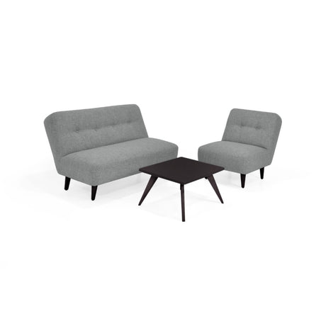 Sala Baltimore Gris 122x81cm de Tres Puestos con Mesa de Centro - SOFAS Y POLTRONAS | Bylmo