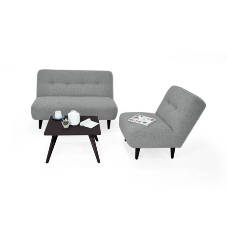 Sala Baltimore Gris 122x81cm de Tres Puestos con Mesa de Centro - SOFAS Y POLTRONAS | Bylmo