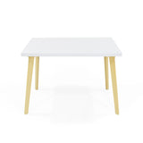 Comedor Rectangular Ginebra Blanco y Matiz Natural 110x76cm De Cuatro Puestos sin Sillas - COMEDORES | Bylmo