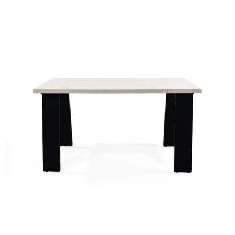 Combo Comedor Rectangular Soho Plata y Matiz Negro 138x74cm De Seis Puestos con Cuatro Sillas y Un Butaco - COMEDORES | Bylmo