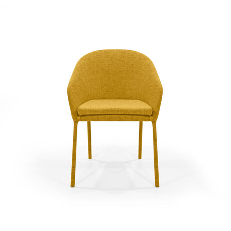 Silla de Comedor Seul Mostaza 55x81cm con Espaldar y con Asiento Ovalado - SILLAS Y BUTACOS | Bylmo