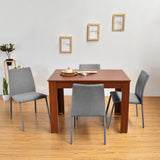 Silla de Comedor Yaren Gris 47x83cm con Espaldar y con Asiento Cuadradro - SILLAS Y BUTACOS | Bylmo