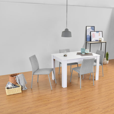 Silla de Comedor Yaren Plata 47x83cm con Espaldar y con Asiento Cuadradro - SILLAS Y BUTACOS | Bylmo