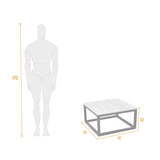 Mesa de Centro Kazan Wengue y Negro 61x32cm Cuadrado con Patas - MESAS DE CENTRO | Bylmo