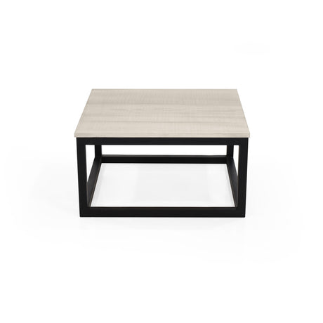 Mesa de Centro Kazan Chantilly y Negro 61x32cm Cuadrado con Patas - MESAS DE CENTRO | Bylmo