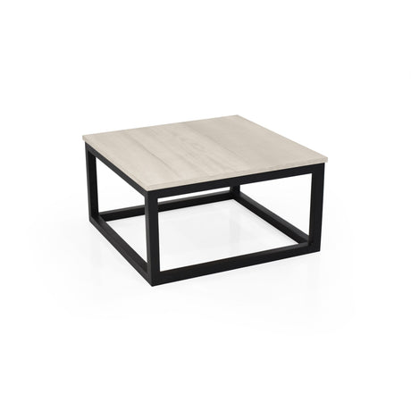 Mesa de Centro Kazan Chantilly y Negro 61x32cm Cuadrado con Patas - MESAS DE CENTRO | Bylmo