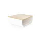 Mesa de Centro Lincoln Cenizo Blanco 63x27cm Ovalado - MESAS DE CENTRO | Bylmo