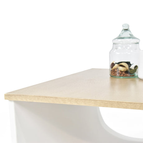 Mesa de Centro Lincoln Cenizo Blanco 63x27cm Ovalado - MESAS DE CENTRO | Bylmo