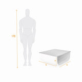 Mesa de Centro Lincoln Cenizo Blanco 63x27cm Ovalado - MESAS DE CENTRO | Bylmo