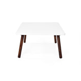 Mesa de Centro Manhattan Blanco y Matiz Caramelo 60x33cm Rectangular con Patas - MESAS DE CENTRO | Bylmo