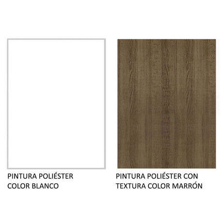 Cocina Integral Diamante Marron 180x210cm con Mesón de Madera y sin Estufa - COCINAS | Bylmo