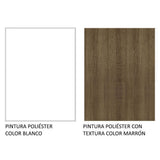 Cocina Integral Topazio Marron 240x210cm con Mesón de Madera con Mueble para Horno y sin Estufa - COCINAS | Bylmo