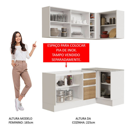 Cocina Integral Glamy Marron 269x225cm sin Mesón y sin Estufa - COCINAS | Bylmo