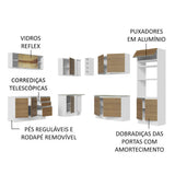 Cocina Integral Glamy Marron 459x225cm sin Mesón y sin Estufa - COCINAS | Bylmo