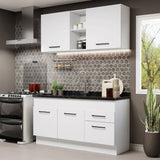 Cocina Integral Agata Blanco 150x225cm sin Mesón y sin Estufa - COCINAS | Bylmo