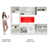 Cocina Integral Agata Blanco 290x225cm sin Mesón y sin Estufa - COCINAS | Bylmo