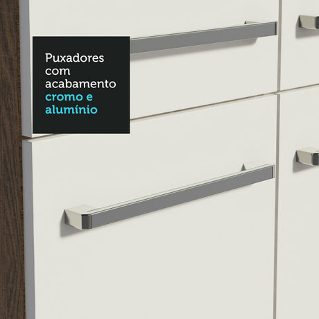 Cocina Integral Emily Joy Marron 325x186cm con Mesón de Madera y sin Estufa - COCINAS | Bylmo