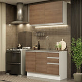 Cocina Integral Glamy Marron 120x225cm sin Mesón y sin Estufa - COCINAS | Bylmo