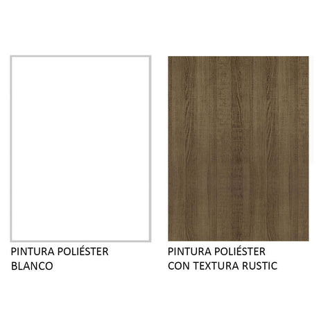 Cocina Integral Glamy Marron 160x225cm con Mesón de Acero Inoxidable con Tres Cajones y sin Estufa - COCINAS | Bylmo