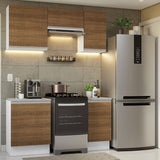 Cocina Integral Glamy Marron 160x225cm sin Mesón y sin Estufa - COCINAS | Bylmo