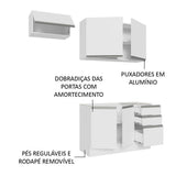 Cocina Integral Glamy Blanco 180x225cm sin Mesón y sin Estufa - COCINAS | Bylmo