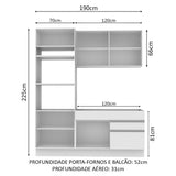 Cocina Integral Livia Blanco 190x225cm sin Mesón con Dos Cajones y sin Estufa - COCINAS | Bylmo