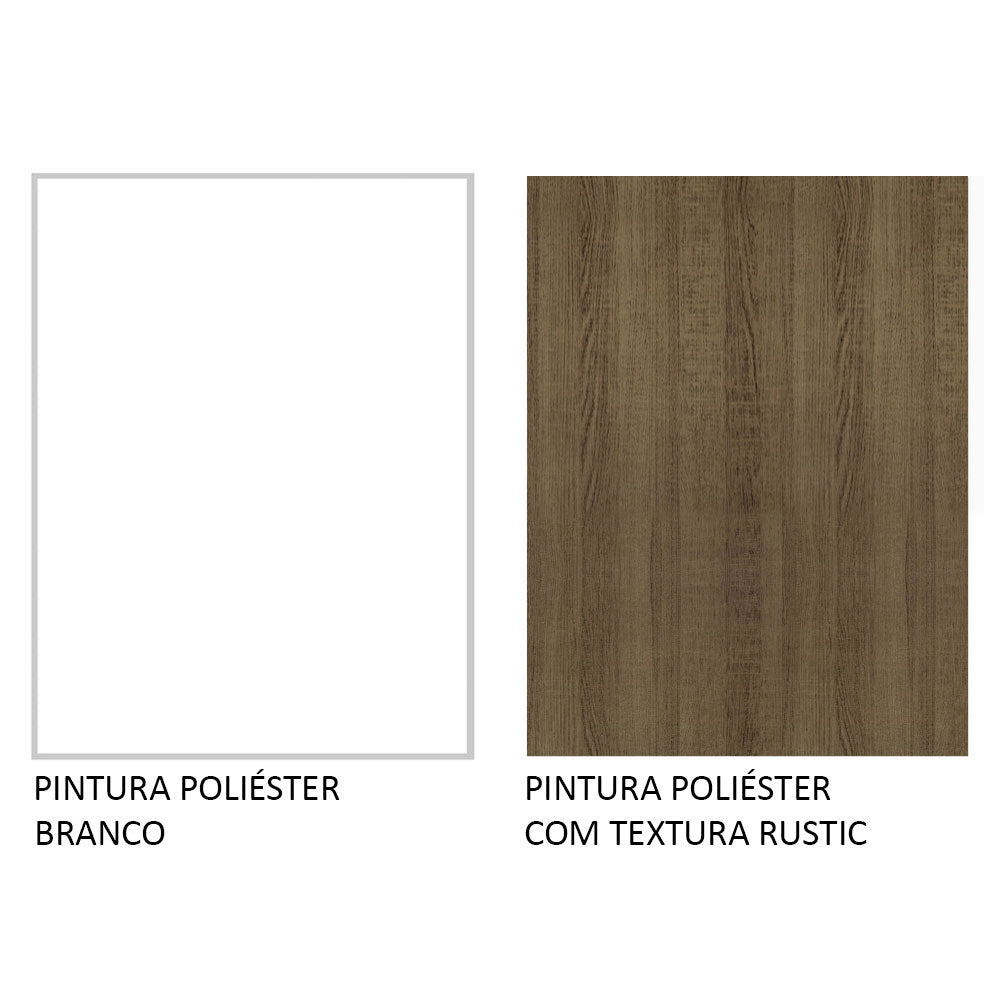 Cocina Integral Glamy Marron 240x225cm sin Mesón con Dos Cajones y sin Estufa - COCINAS | Bylmo