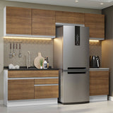 Cocina Integral Glamy Marron 260x225cm sin Mesón y sin Estufa - COCINAS | Bylmo