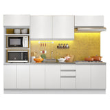 Cocina Integral Viena Blanco 270x225cm sin Mesón y sin Estufa - COCINAS | Bylmo