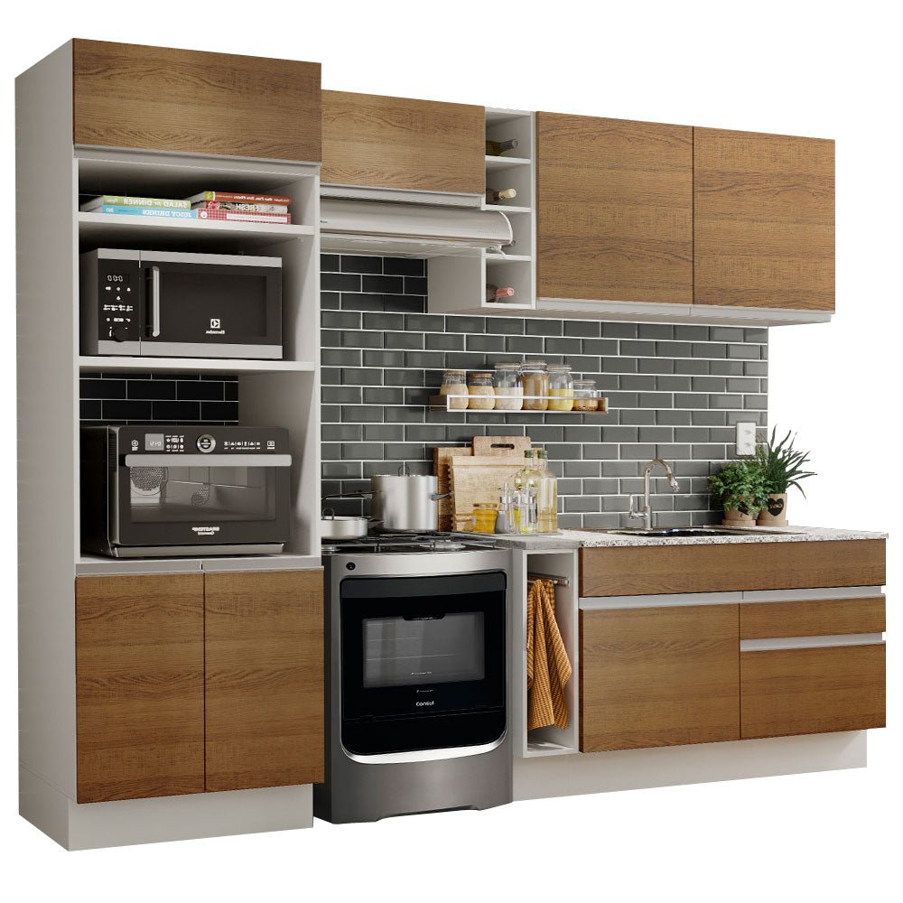 Cocina Integral Jade Marron 270x225cm sin Mesón y sin Estufa - COCINAS | Bylmo