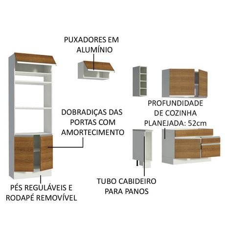 Cocina Integral Jade Marron 270x225cm sin Mesón y sin Estufa - COCINAS | Bylmo
