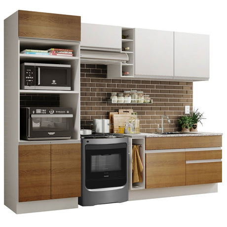 Cocina Integral Jade Blanco 270x225cm sin Mesón y sin Estufa - COCINAS | Bylmo