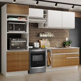 Cocina Integral Jade Blanco 270x225cm sin Mesón y sin Estufa - COCINAS | Bylmo