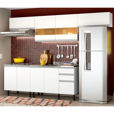 Cocina Integral Mariana Blanco 280x225cm sin Mesón y sin Estufa - COCINAS | Bylmo